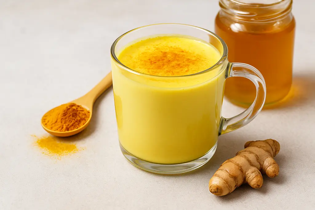 شیر، زردچوبه و عسل